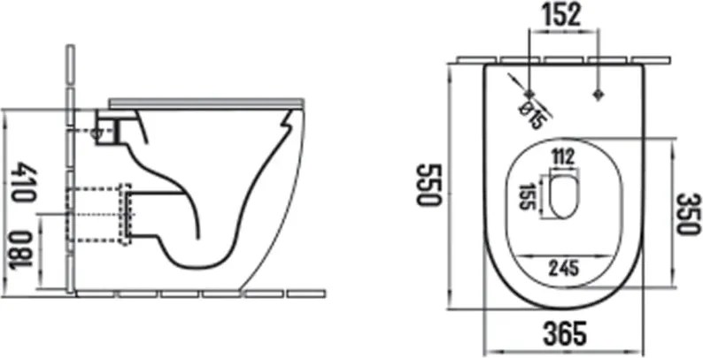 Mexen Lena miska wc stojąca Rimless Tornado z deską wolnoopadającą slim, duroplast, czarna mat - 3222T4085