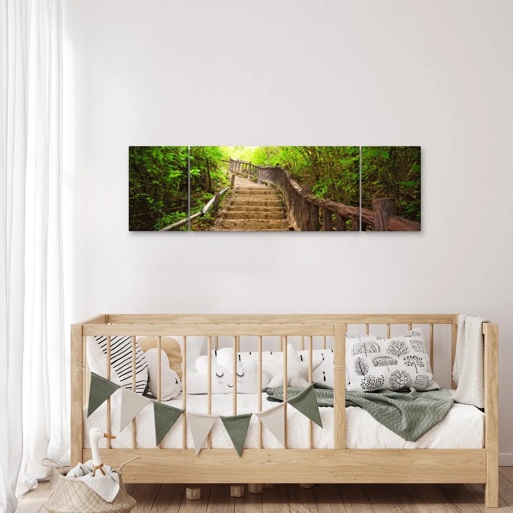 Obraz - Schody w przyrodzie (170x50 cm)