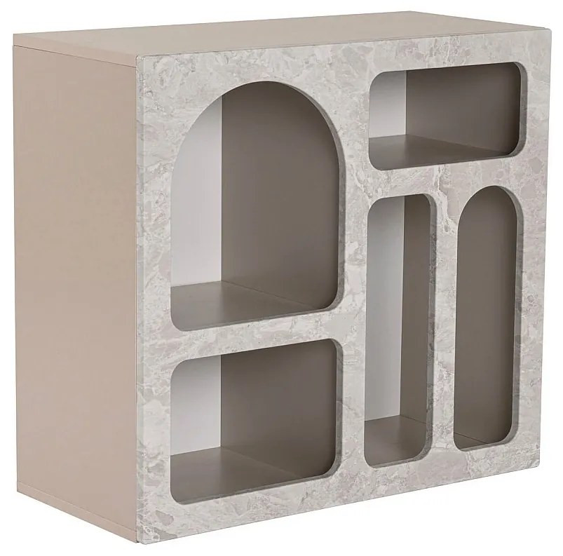 Stolik konsola  z 5 wnękami - Efekt szarego marmuru - LUELA