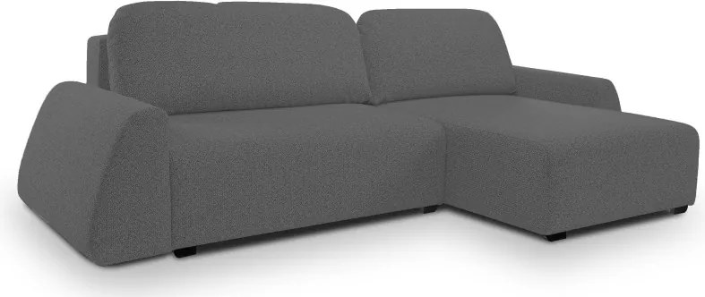 Narożnik ALMI Prawostronny z funkcją spania, wolnostojący tkanina EXCITE ME 06 Szary