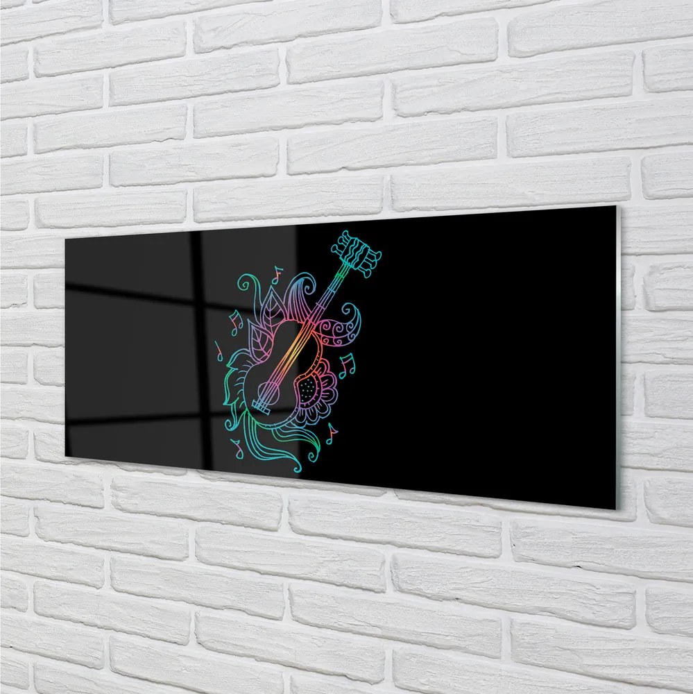 Panel szklany do Kuchni Kolorowa Melodia na Gitarze