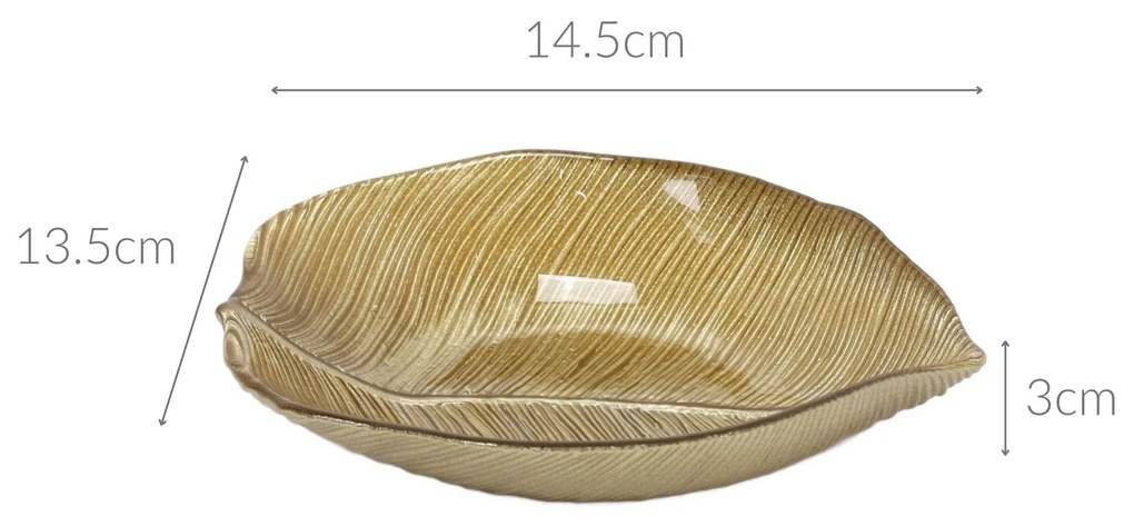 Patera liść ASR szklana