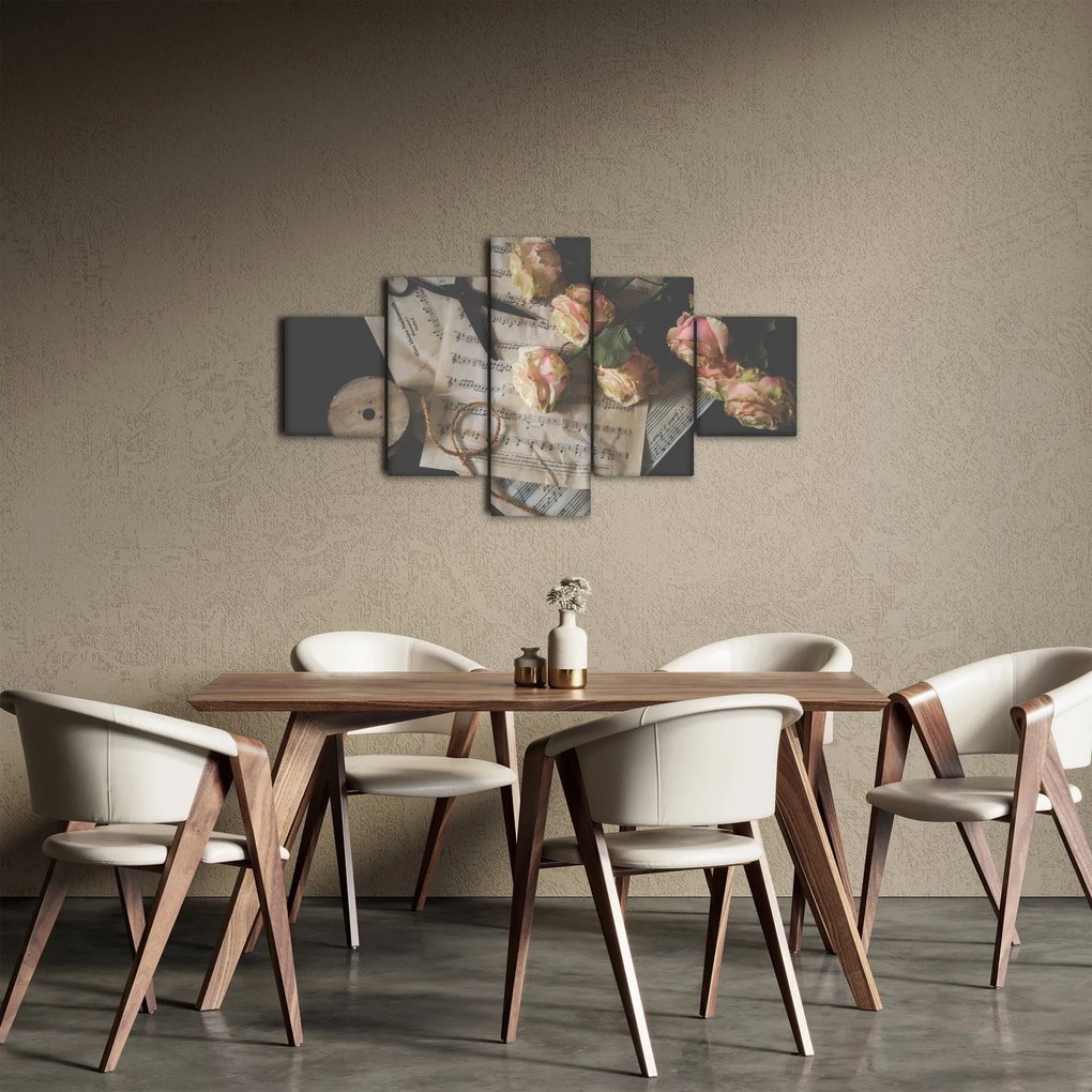 Obraz nut i róż (125x70 cm)