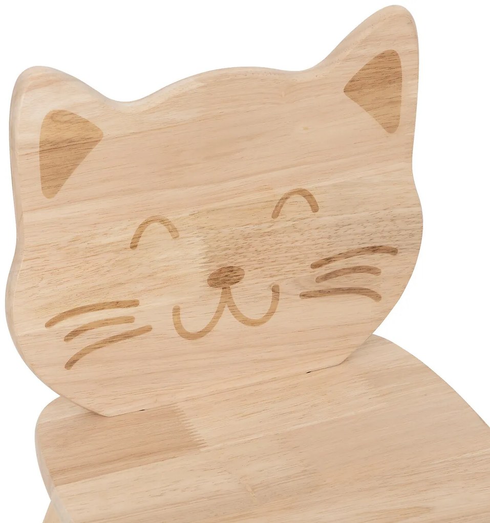 Drewniane krzesełko dla dzieci kotek CAT, 30 x 28 x 50 cm