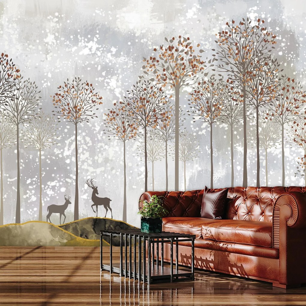 Fototapeta - Jelenie w lesie (196x136 cm)