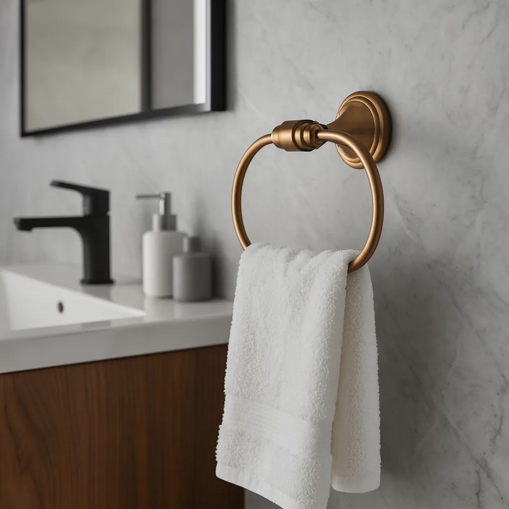 Wieszak łazienkowy RING 16101 Aristo Miedź Szczotkowana