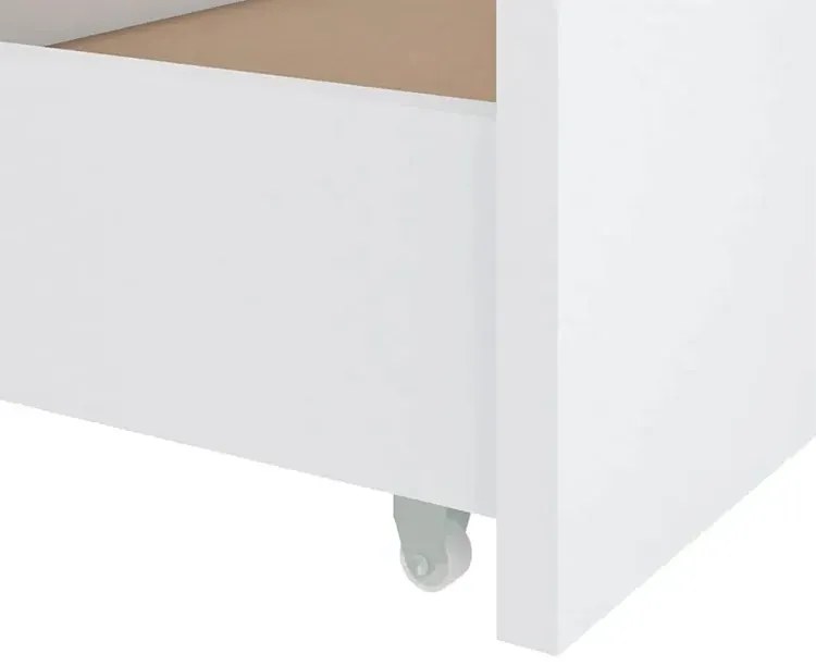 Białe Sosnowe Pojedyncze Łóżko Z Szufladami 90X200 G5-D31