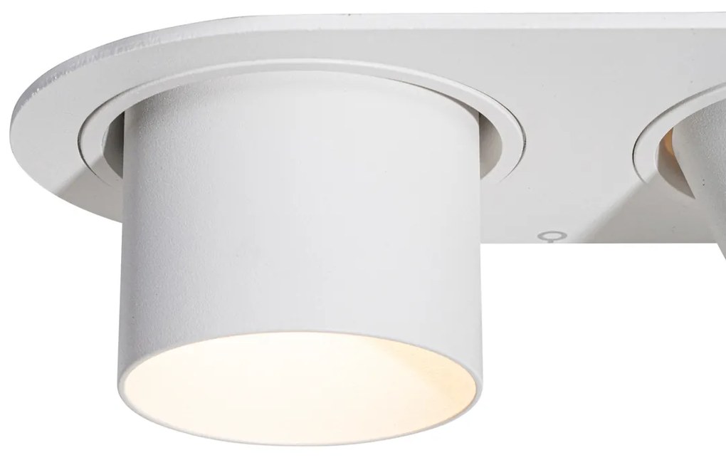 Set van 6 inbouwspots wit GU10 50mm 2-lichts - Installa Oswietlenie wewnetrzne