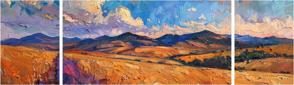 Obraz - Obraz olejny przedstawiający krajobraz (170x50 cm)