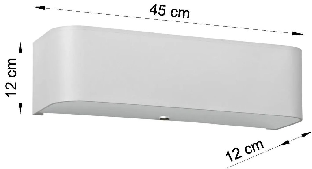 Biały podłużny kinkiet ścienny - EX709 S5-M66