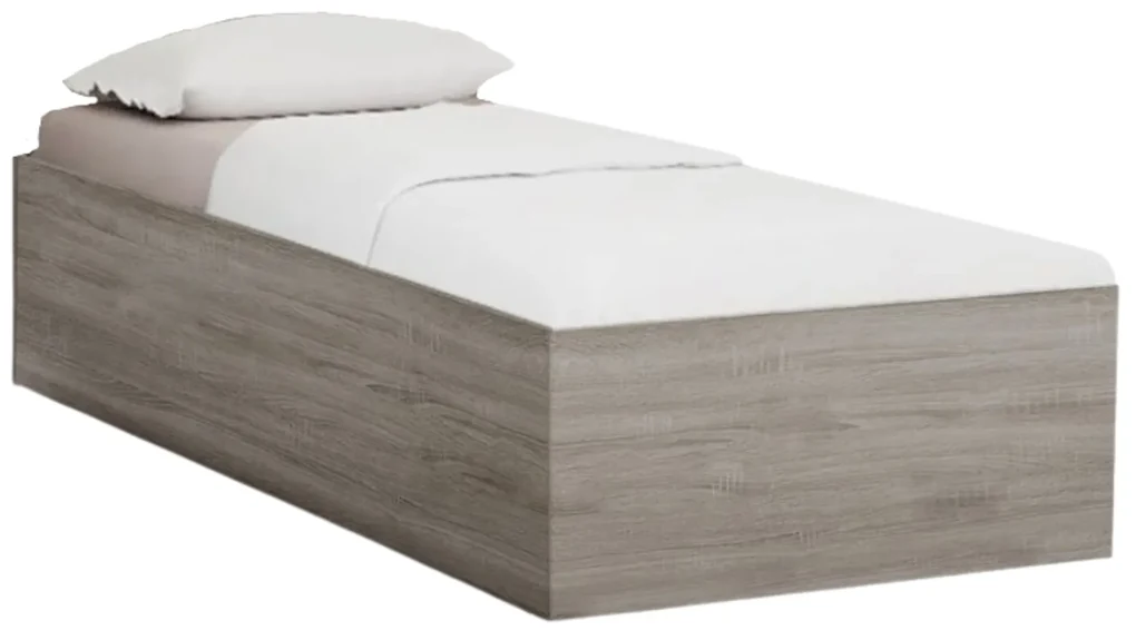 Łóżko BELLA 90x200 cm, dąb truflowy Stelaż: Ze stelażem listwowym elastycznym, Materac: Materac Somnia 18 cm