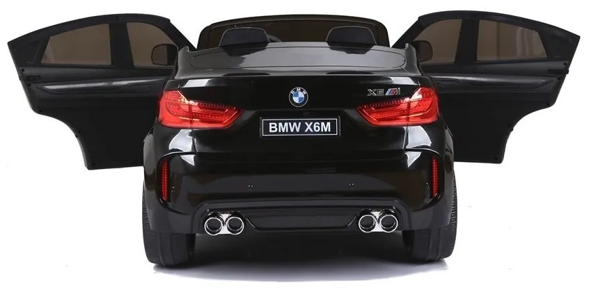 Auto na akumulator bmw x6m czarne dwuosobowy fotel