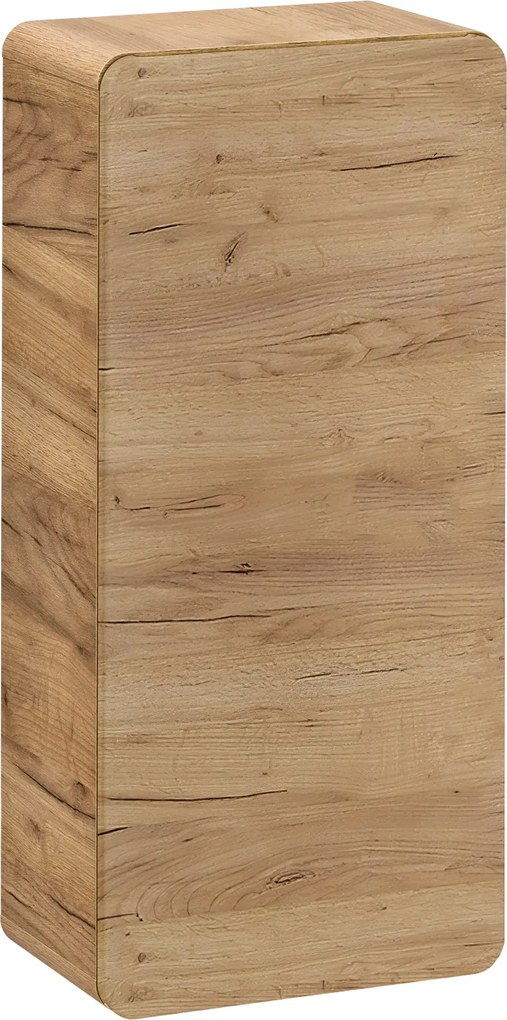 Szafka łazienkowa boczna, wisząca Aruba 830 FSC, dąb craft złoty