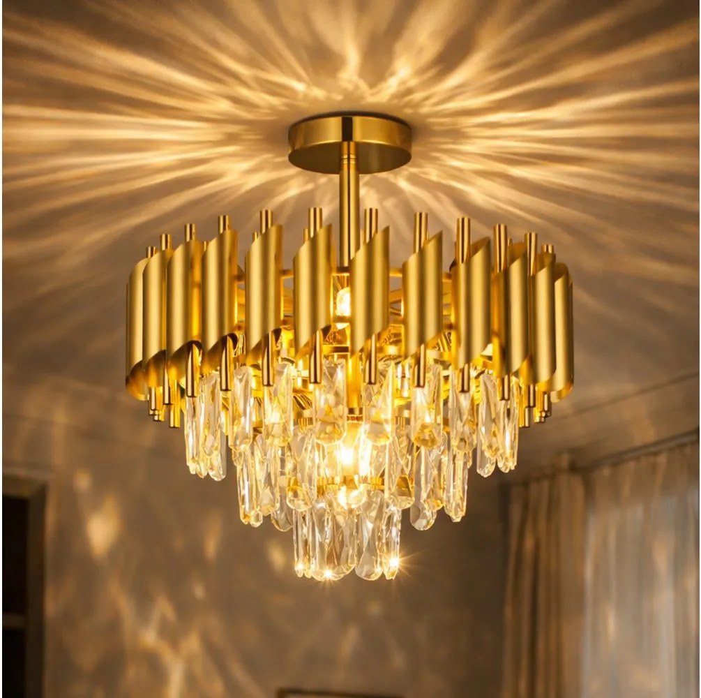 Brilagi - Przysufitowy żyrandol ECLIPSE 5xE14/10W/230V śr. 38 cm złoty