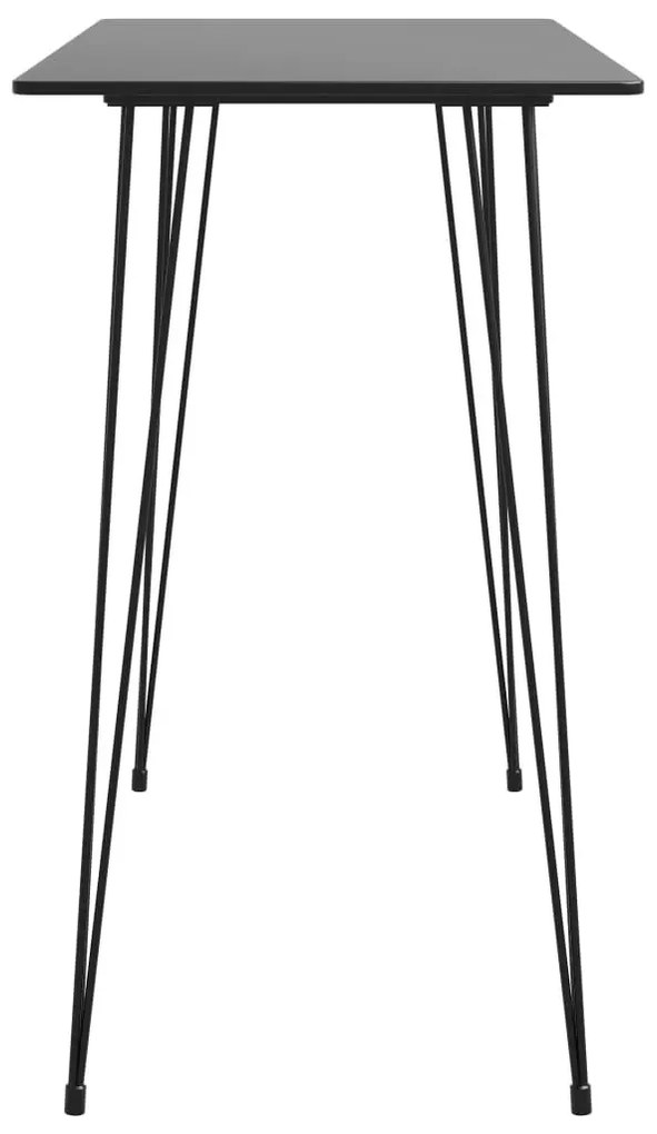 Czarny 5-częściowy zestaw mebli barowych K2-B74