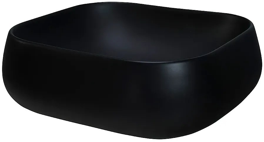 Czarna kwadratowa umywalka nablatowa F7-F11