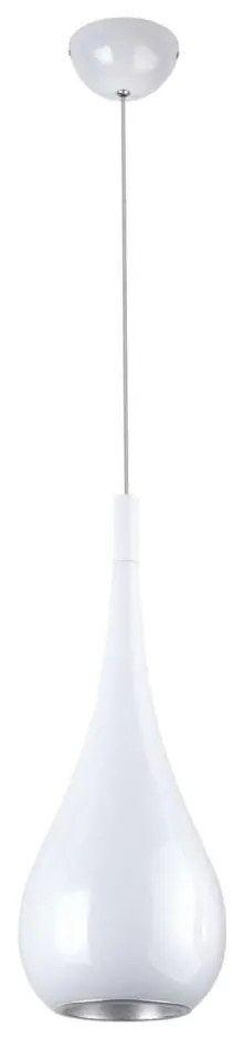 MAXLIGHT P0235 - Żyrandol na lince DROP 1xE27/40W/230V śr. 20 cm biały