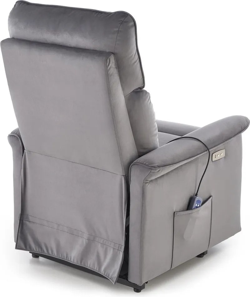 Fotel rozkładany elektrycznie z funkcją wspomagania wstawania Semir 2 Halmar