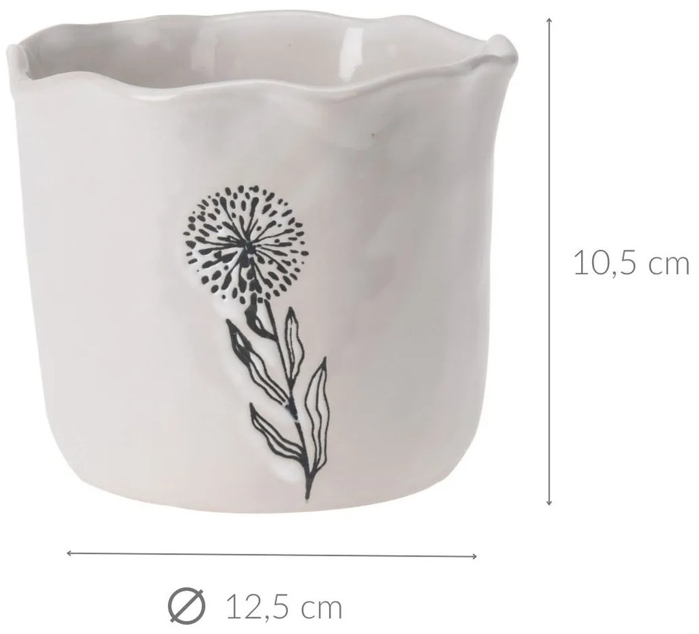 Ceramiczna osłonka na doniczkę, Ø 12,5 cm