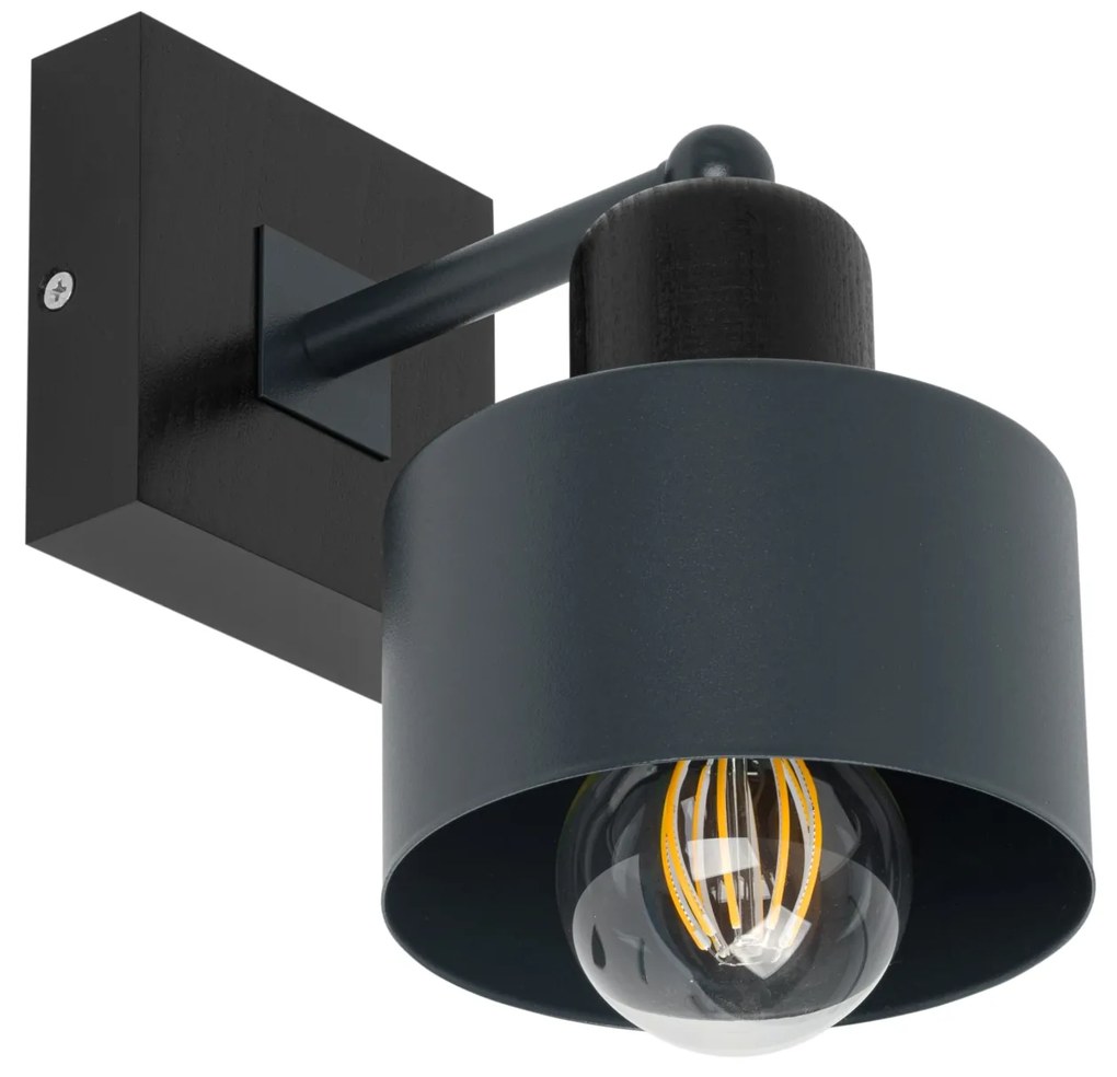 Antracytowo-czarny kinkiet LED WD-AN10x10SC jednopunktowy z litego dre