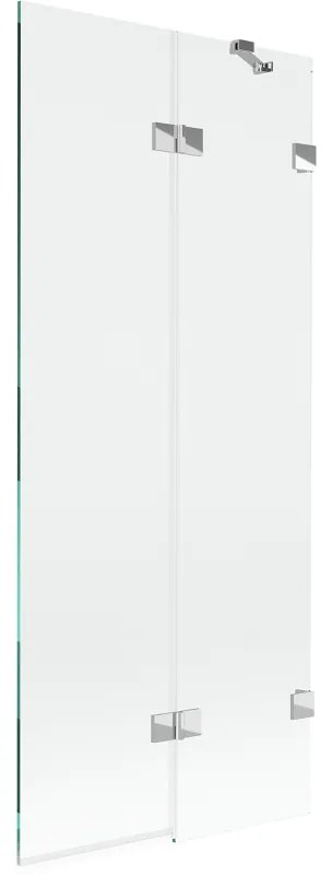 Mexen Lunar parawan nawannowy 2-skrzydłowy prawy 80 x 150 cm, transparent, chrom - 897-080-100-01-00-P