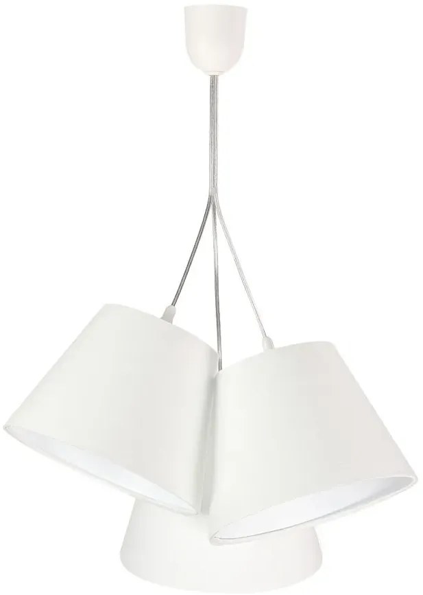 Biała nowoczesna lampa wisząca stożek - EXX67-Drima