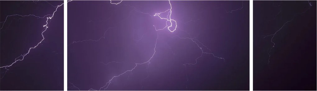 Obraz błyskawicy na niebie (170x50 cm)