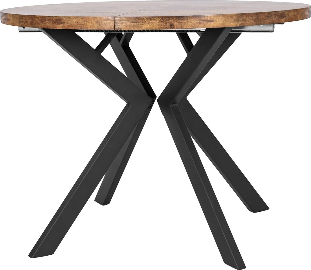Loftowy stół rozkładany Lukas 100-250 cm dąb rustykalny