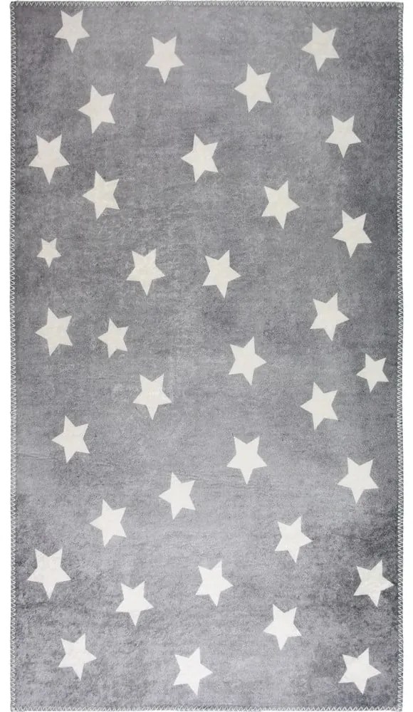 Szary dywan dziecięcy odpowiedni do prania 80x120 cm Shining Stars – Vitaus