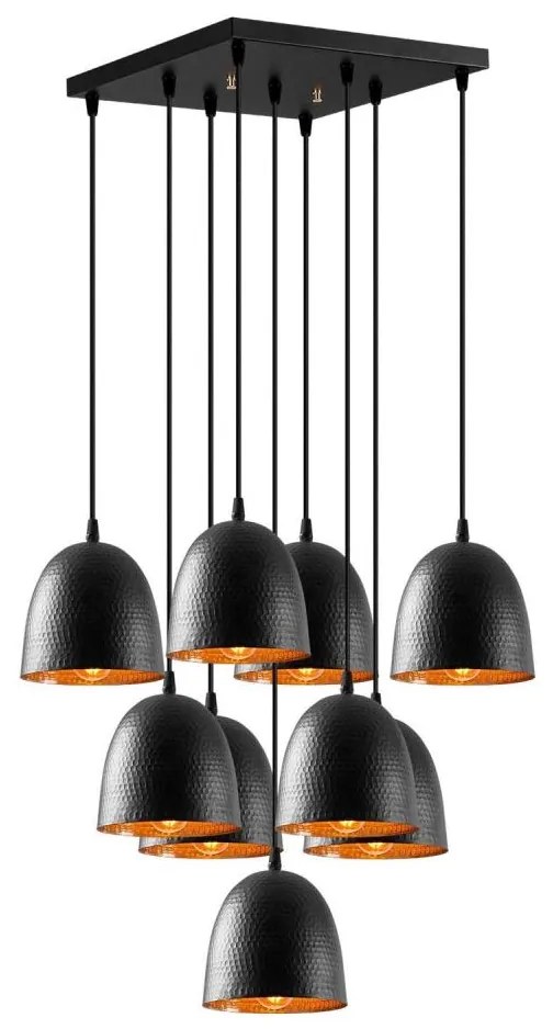 Żyrandol na linkach TATTOO 9xE27/40W/230V czarny