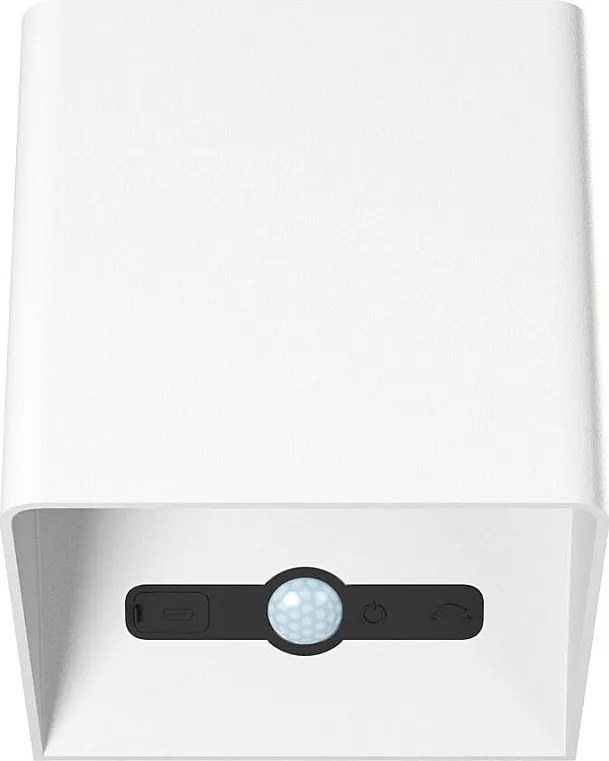 Kinkiet ścienny LED Beneito Faure z czujnikiem ruchu zasilany bateryjnie - 6 W, 3000 K, ładowanie przez USB-C, IP54 - biały