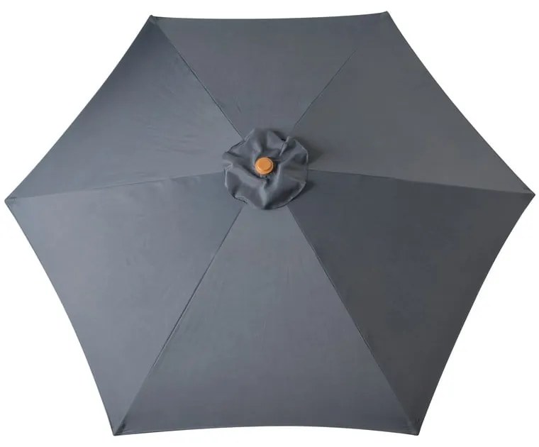 Ciemnoszary parasol ogrodowy ø 300 cm Wood – Rojaplast
