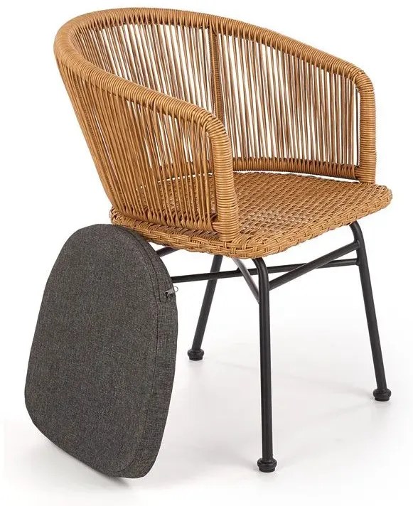 Krzesło rattanowe z poduszką L3-B41