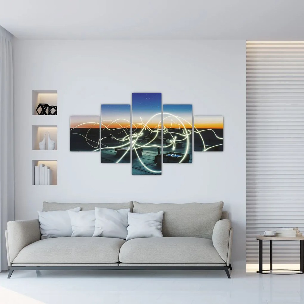 Obraz - widok nieba z dachu (125x70 cm)