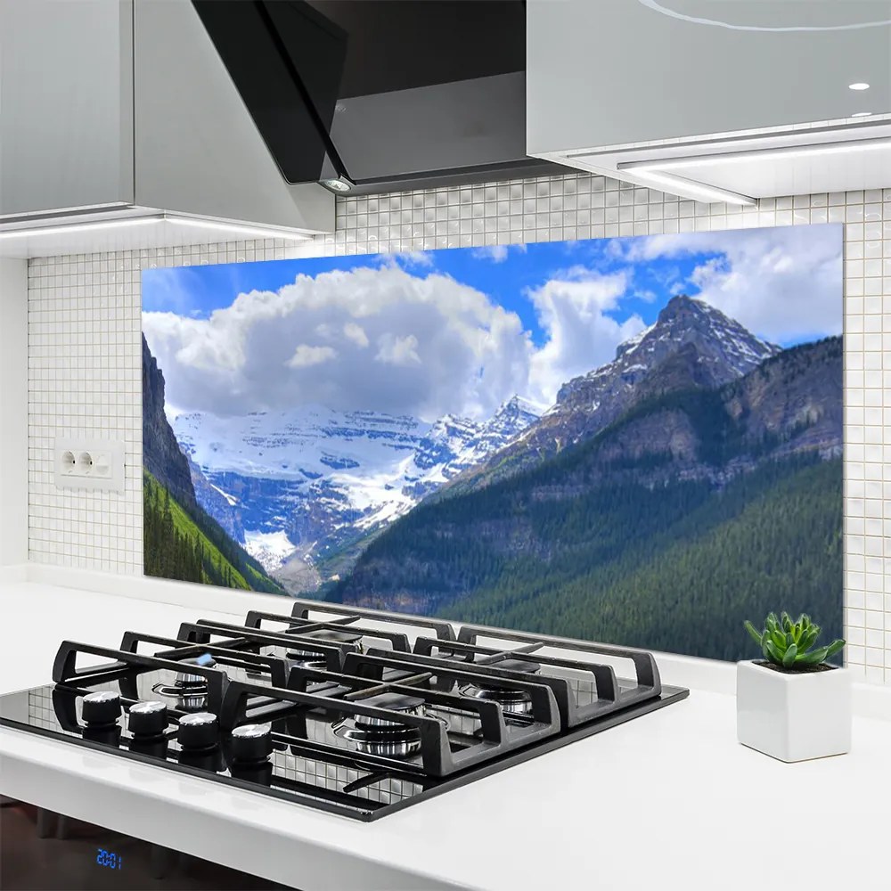 Dekor Szklany do Kuchni Monumentalne Pasmo Górskie