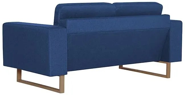 Granatowa elegancka dwuosobowa sofa L1-S14