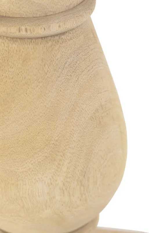 Stylowa lampa stołowa bez klosza drewno naturalne - Catnip