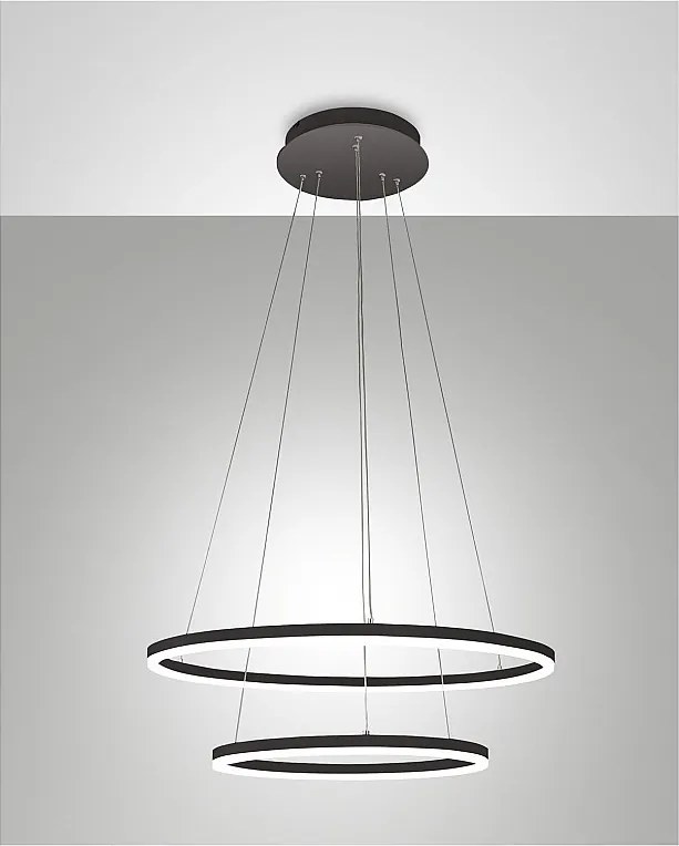 Lampa wisząca LED GIOTTO 52W czarna 3508-45-101 Fabas Luce