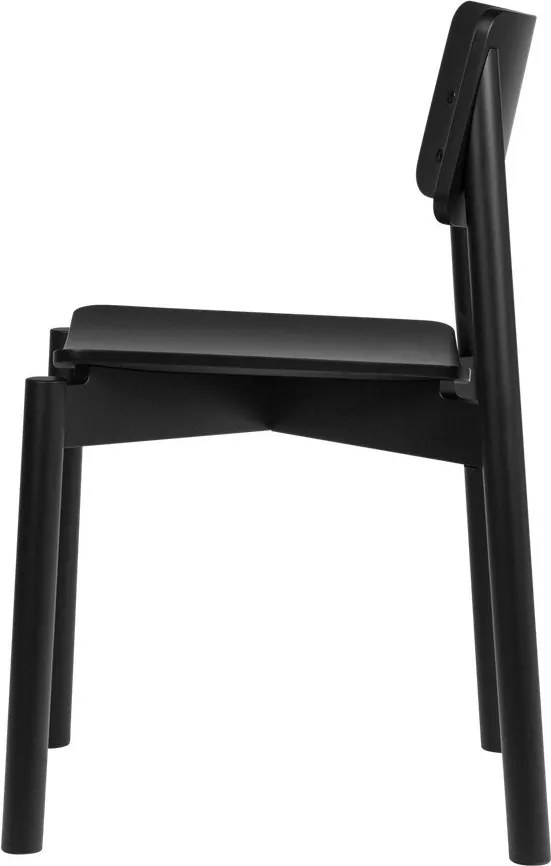 Czarne krzesło sztaplowane Wem – noo.ma