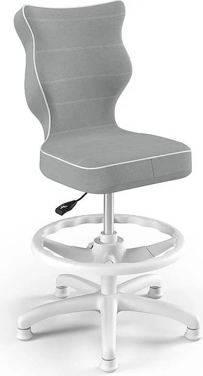 Obrotowe krzesło dla dzieci z podnóżkiem Petit White rozmiar 3 (119-142 cm)