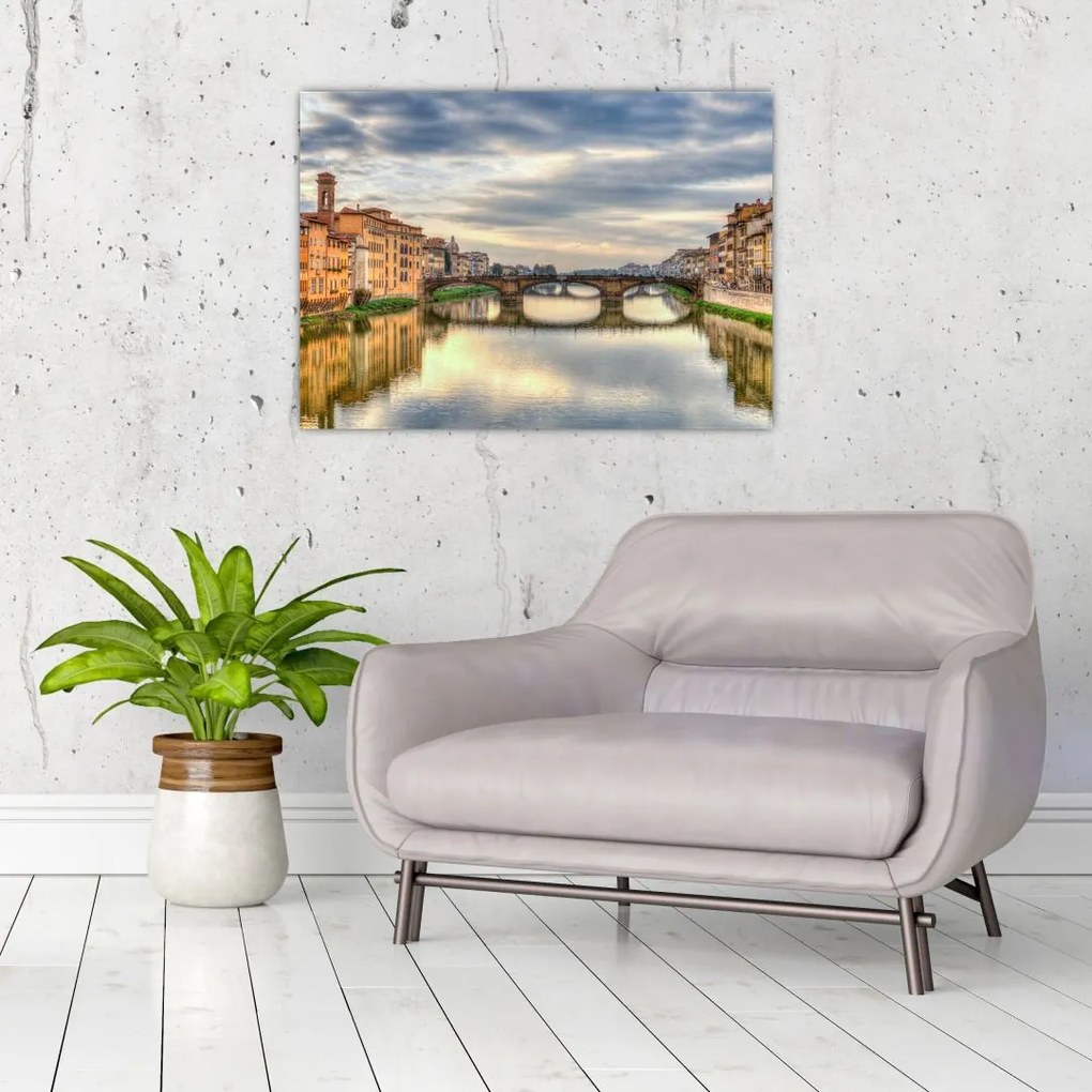 Obraz - Most przez rzekę (70x50 cm)