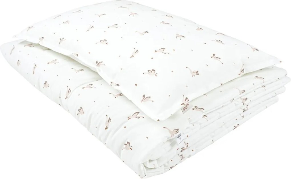 Pościel bawełniana z wypełnieniem, dziecięca Gąski