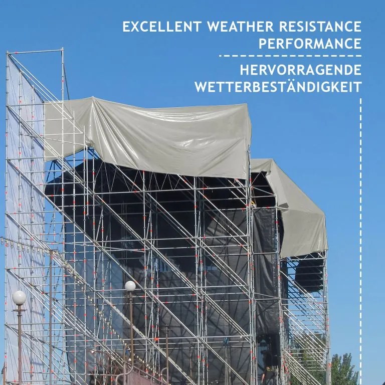 Plandeka JAGO 650 g/m², aluminiowe oczka, szara, 5x7 m