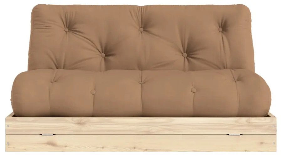 Brązowa rozkładana sofa 145 cm Flip – Karup Design