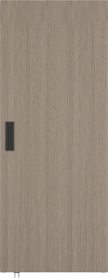 Drzwi przesuwne z drewna i MDF z niewidoczną szyną - jasny dąb - 103 x 210 cm BOCAZI