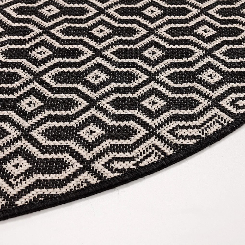 Dywan Lineo black/beige 120cm