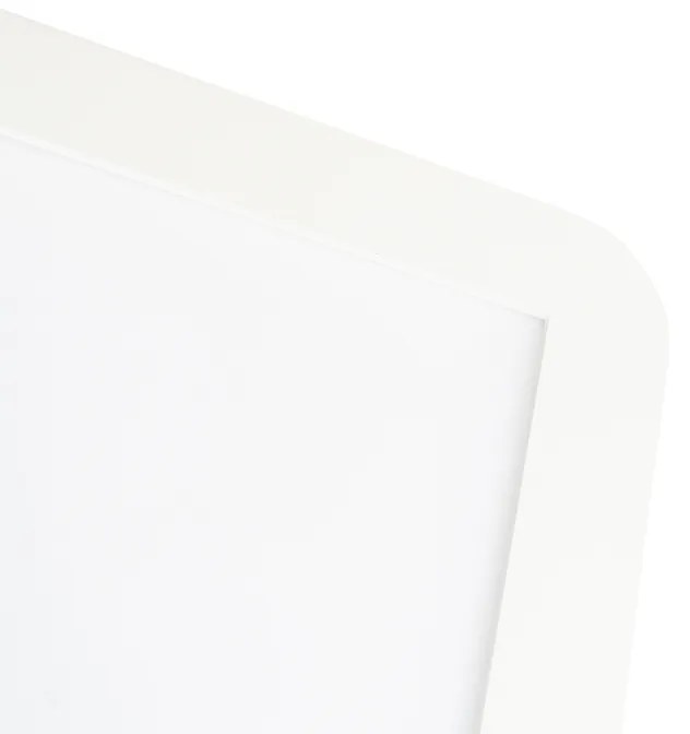 Lampa sufitowa biała 40 cm kwadratowa z wbudowanym LED 3-stopniowy ściemniacz IP44 - Steve Nowoczesny Oswietlenie wewnetrzne