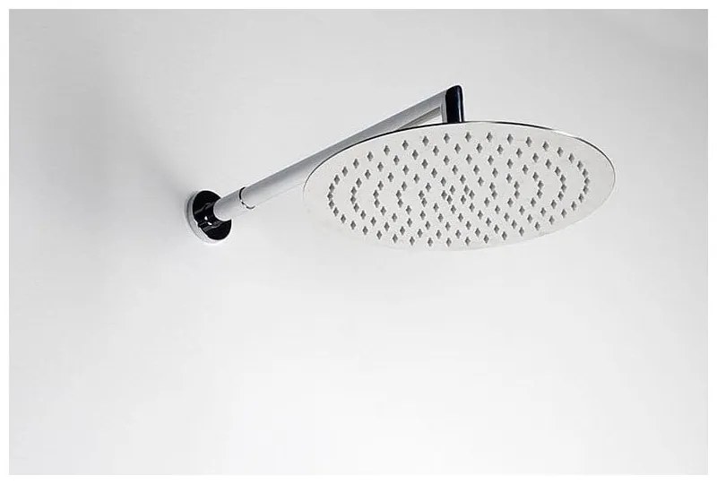 Deszczownica ze stali nierdzewnej w kolorze srebra z połyskiem ø 30 cm Slim – Sapho