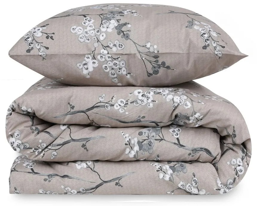 Brązowa pościel dwuosobowa z bawełny renforcé 240x220 cm Chicory – Mijolnir