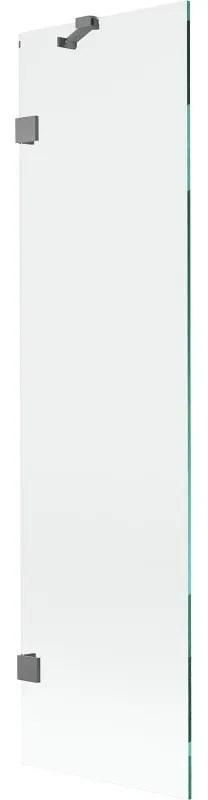 Mexen Lunar parawan nawannowy 1-skrzydłowy 50 x 150 cm, transparent, gun metal - 897-050-000-95-00